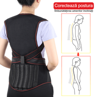 Vesta incalzitoare turmalina, suport lombar, cervical, abdominal, ajustabil, 118 magneti, corectare postura, unisex, M - 8