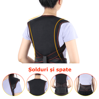 Vesta incalzitoare turmalina, suport lombar, cervical, abdominal, ajustabil, 118 magneti, corectare postura, unisex, M - 4
