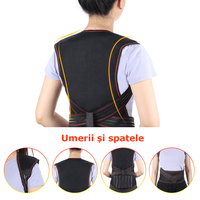 Vesta incalzitoare turmalina, suport lombar, cervical, abdominal, ajustabil, 118 magneti, corectare postura, unisex, M - 3