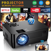 Videoproiector 1080P Full HD, WiFi, Bluetooth, 12000 Lumeni, Suporta 4K, Ecran de Proiectie 100 inch Inclus - 4