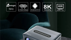 Videoproiector portabil Full HD, Android 9.0 Wi-Fi & Bluetooth, 12 000 Lumeni, Rezolutie 1920x1080 HD, Suport 4K/8K