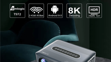 Videoproiector portabil Full HD, Android 9.0 Wi-Fi & Bluetooth, 12 000 Lumeni, Rezolutie 1920x1080 HD, Suport 4K/8K