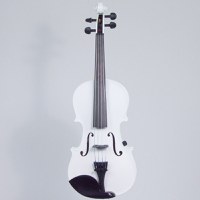 Vioara clasica din lemn IdeallStore, Marime 4/4, alba, toc inclus - 3