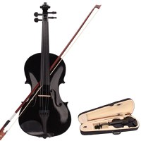 Vioara clasica din lemn, IdeallStore, Marime 4/4, Negru, toc inclus - 3