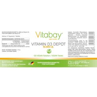 Vitabay Vitamina D3 - 10.000 UI - 120 Tablete vegane - 3