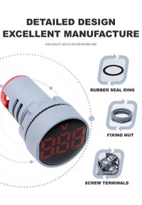 Voltmetru Digital MRG MAD101, Rotund, Indicator LCD, AC 50-500V - 4