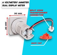 Voltmetru si Ampemetru Digital MRG MAD22 , Patrat, LCD, AC 50-500V, 100A - 5