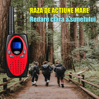 Walkie Talkie Copii si Adulti, Set 2 bucati,cu Raza Lunga de Actiune, Vox, Blocare taste, Sunet clar, Statie radio - 10