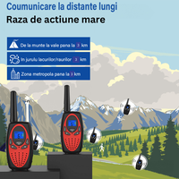 Walkie Talkie Copii si Adulti, Set 2 bucati,cu Raza Lunga de Actiune, Vox, Blocare taste, Sunet clar, Statie radio - 3
