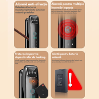 Yala inteligenta Smart cu recunoastere Faciala, Incuietoare cu Camera Video, Amprenta, Card, Parola, Cheie, Aplicatie - 9