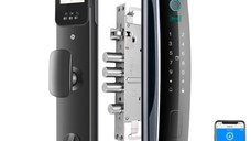 Yala inteligenta Smart cu recunoastere Faciala, Incuietoare cu Camera Video, Amprenta, Card, Parola, Cheie, Aplicatie