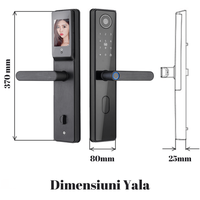 Yala inteligenta Wireless cu camera video, control de la distanta WiFi, broasca inclusa, Aplicatie,Card, Amprenta,Parola - 2