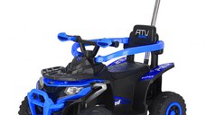 ATV electric cu maner 4 in 1, Kinderauto Hercules 35W 6V, telecomanda, echipare premium, albastru