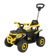 ATV electric cu maner 4 in 1, Kinderauto Hercules, pentru copii 1-3 ani, 35W 6V, telecomanda, premium, galben - 1