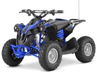 ATV electric Kinder Eco Wolf , motor 1060W 36V pozitionat pe punte si cui remorcare,  culoare albastra - 1