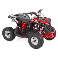 ATV electric Kinder Eco Wolf , motor 1060W 36V pozitionat pe punte si cui remorcare,  culoare rosie - 1