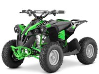 ATV electric Kinder Eco Wolf , motor 1060W 36V pozitionat pe punte si cui remorcare,  culoare verde - 1