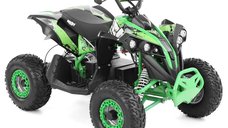 ATV electric Kinder Eco Wolf XXL 1200W 48V cu 3 viteze si roti de 6 inch, verde