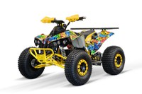 ATV electric NITRO EcoWarrior SPORT 1000W 48V 20Ah cu DIFERENTIAL, grafiti galben - 1