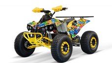 ATV electric NITRO EcoWarrior SPORT 1000W 48V 20Ah cu DIFERENTIAL, grafiti galben