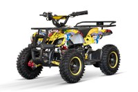 ATV electric NITRO Torino Quad 1000W 48V cu anvelope 13x4.10-6, grafiti galben - 1