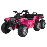 ATV electric pentru copii 2-6 ani, Kinderauto FarmQuad 6x6, 180W, 12V 14AH, roti EVA, culoare roz - 1