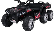 ATV electric pentru copii 2-6 ani, Kinderauto FarmQuad 6x6, 180W, 12V 14AH, roti EVA, negru