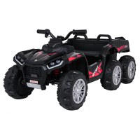 ATV electric pentru copii 2-6 ani, Kinderauto FarmQuad 6x6, 180W, 12V 14AH, roti EVA, negru - 1