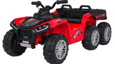 ATV electric pentru copii 2-6 ani, Kinderauto FarmQuad 6x6, 180W, 12V 14AH, roti EVA, rosu