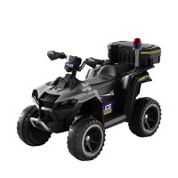 ATV electric pentru copii 3-6 ani, Kinderauto Police, 80W, 12V 7Ah, echipare premium, gri - 1