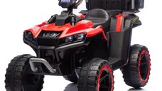 ATV electric pentru copii 3-6 ani, Kinderauto Police, 80W, 12V 7Ah, echipare premium, rosu