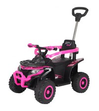 ATV electric pentru copii, 4 in 1, Kinderauto Hercules, cu maner, 35W 6V, telecomanda, echipare premium, roz - 1