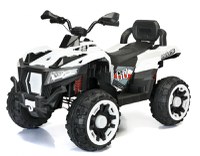 ATV electric pentru copii 4x4 Kinderauto SuperOffroad V2, 2 locuri, 180W 12V, telecomanda inclusa, 3-9 ani, bluetooth, alb - 1