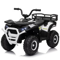 ATV electric pentru copii intre 2 si 5 ani, model Mini Desert, 70W 12V, bluetooth, alb - 1
