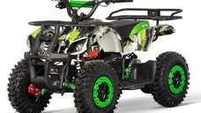 ATV electric pentru copii NITRO Torino Quad 1000W 36V 12Ah, Snowy tyres, grafiti green