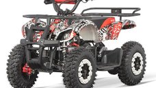 ATV electric pentru copii NITRO Torino Quad 1000W 36V 12Ah, Snowy tyres, grafiti white