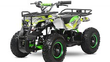 ATV electric pentru copii NITRO Torino Quad 1200W 48V Big Tyre, culoare Green Grafiti