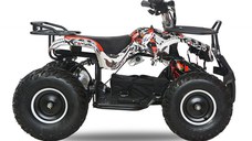 ATV electric pentru copii NITRO Torino Quad 1200W 48V Big Tyre, culoare White Grafiti
