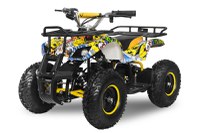 ATV electric pentru copii NITRO Torino Quad 1200W 48V Big Tyre, culoare Yellow Grafiti - 1