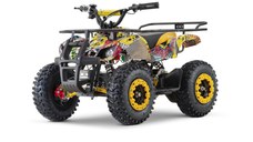 ATV electric pentru copii NITRO Torino Quad 1200W 48V snowy tyres, yellow Grafiti