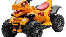 ATV electric pentru copii T-REX Dinozaur 6V 35W, cu telecomanda si dotari premium, Galben