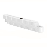 Bariera modulara delimitare traseu karting, piste sau parcari, HDPE, umplere cu apa, anti-impact, rezistenta UV, interior exterior 100x12x18 cm, alb - 1