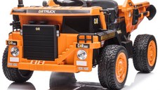 Basculanta electrica pentru 2 copii, Kinderauto BJ302 80W 12V 10Ah PREMIUM, culoare Galbena