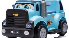 Camion electric multifunctional 2 in1 Lightning 33 pentru copii 18-36 luni,  30W 6V, culoare Light blue