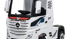 Camion electric pentru copii, Mercedes ACTROS, 4x4, 180W 12V, PREMIUM, alb