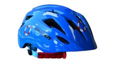 Casca de protectie pentru copii, cu lumini si sistem ajustare marime,  Albastra