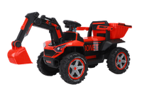 Excavator + bascula electrica Kinderauto Bonet 60W 12V, Telecomanda, culoare Rosie - 1
