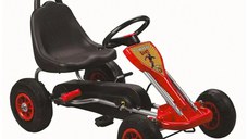 GO Kart cu pedale, 3-6 ani, Kinderauto A-05-1, roti Gonflabile, culoare Rosie