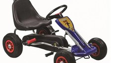 GO Kart cu pedale, 3-8 ani, Kinderauto A-05-1, roti Gonflabile, culoare Albastru