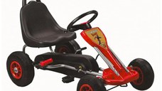 GO Kart cu pedale, 3-8 ani, Kinderauto A-05-1, roti Gonflabile, culoare Rosie